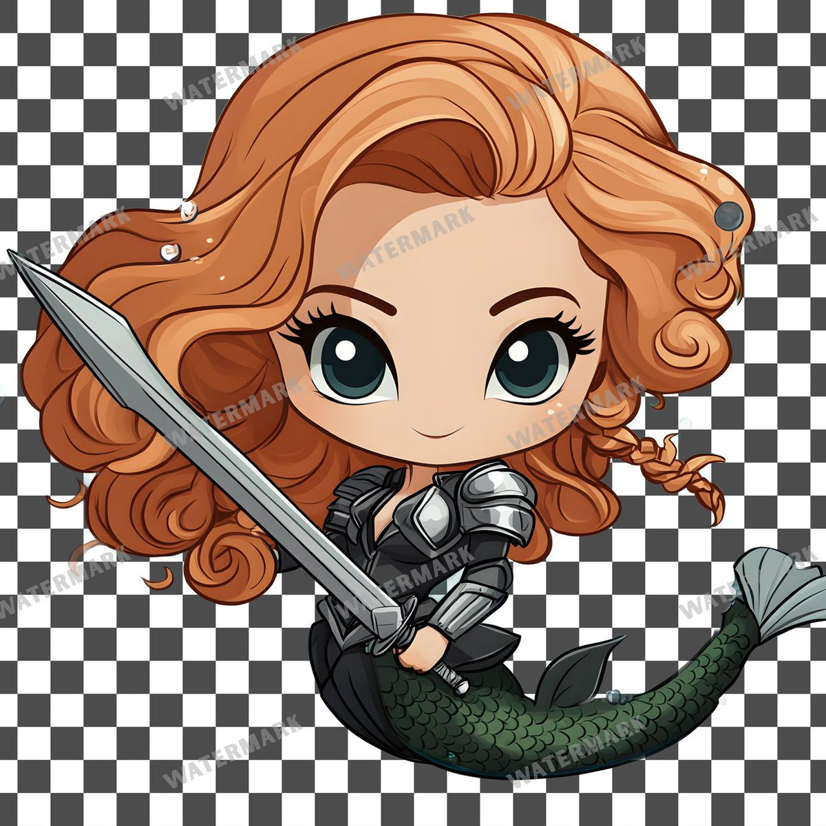 Chibi Mermaid Clipart Pngs