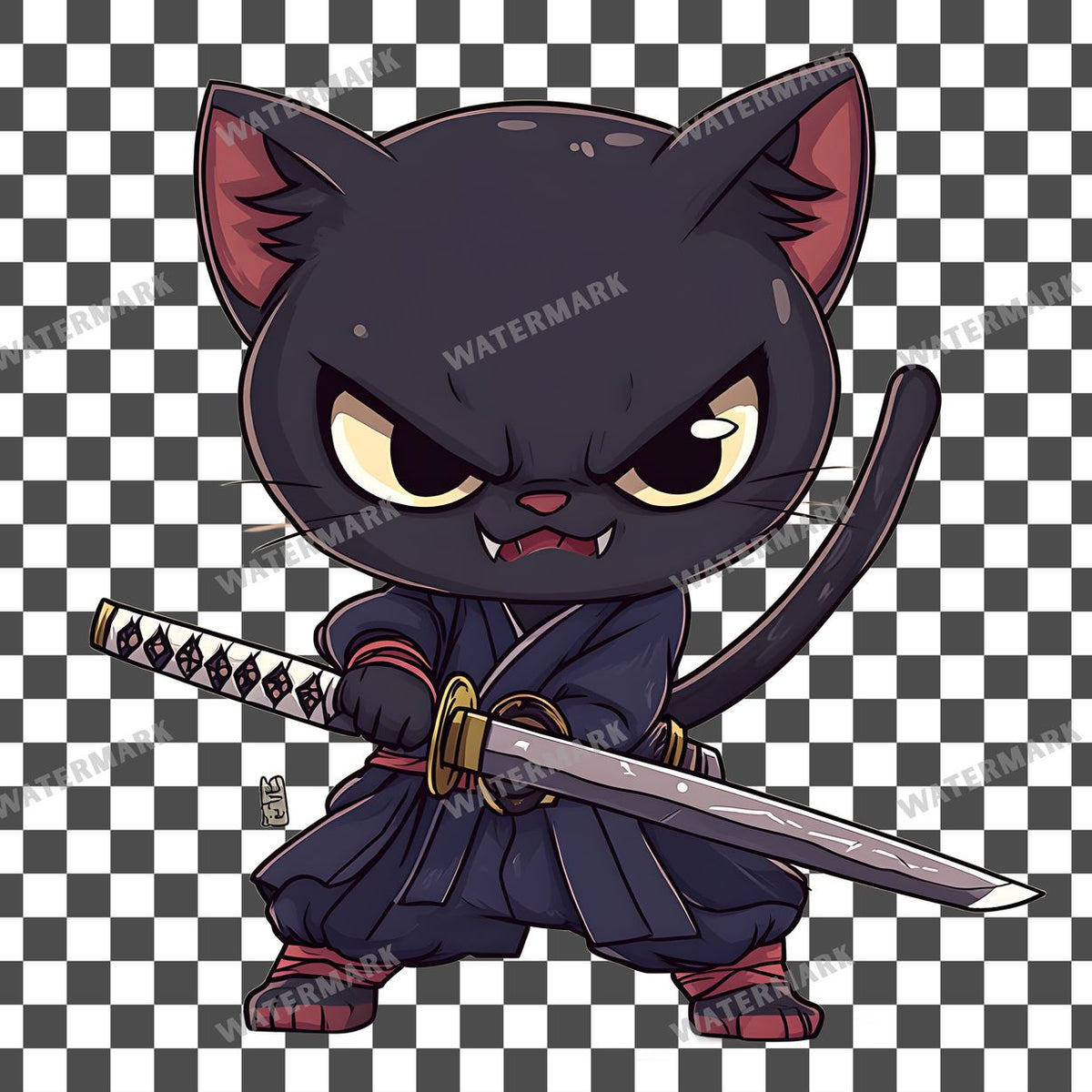 Chibi Samurai Clipart Pngs