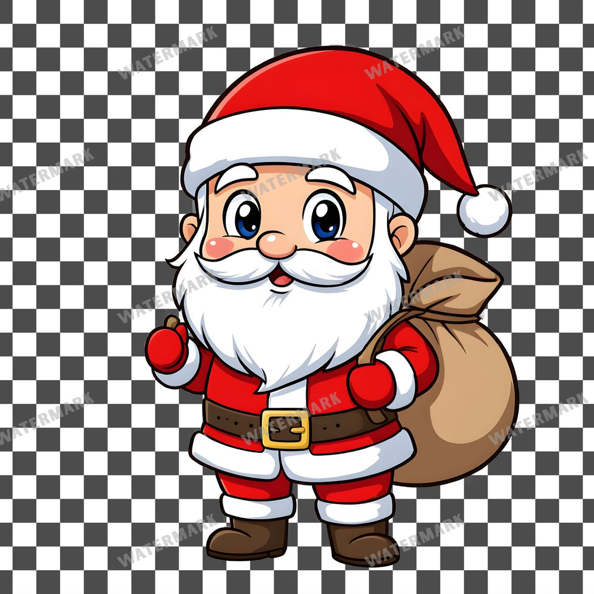 Chibi Santa Claus Clipart Pngs