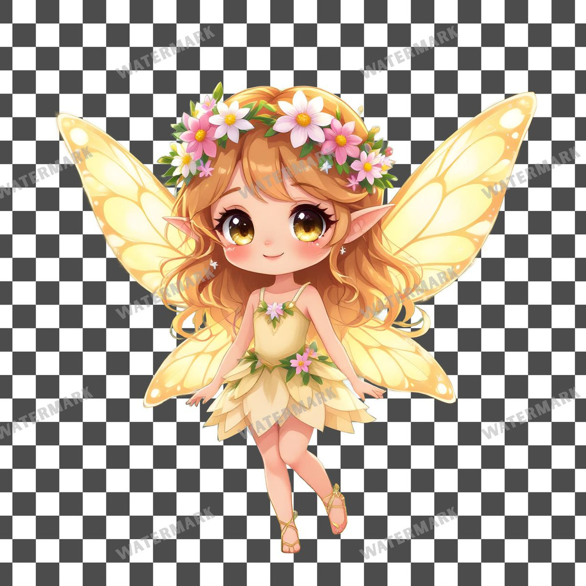 Chibi Summer Fairy Clipart Pngs