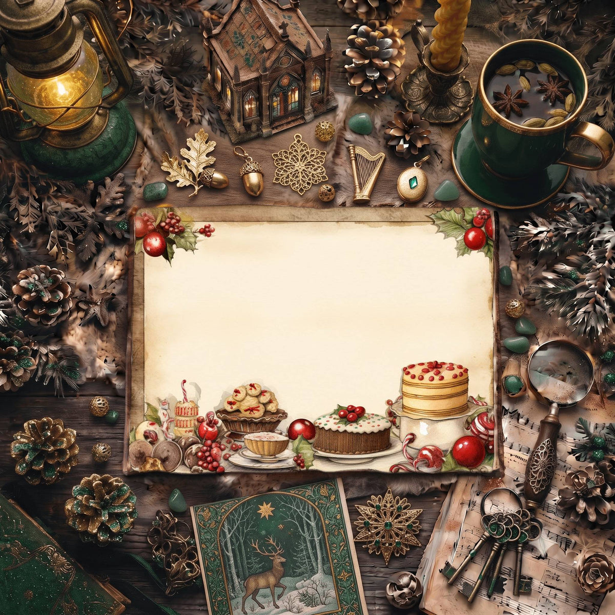 Christmas Desserts Digital Papers