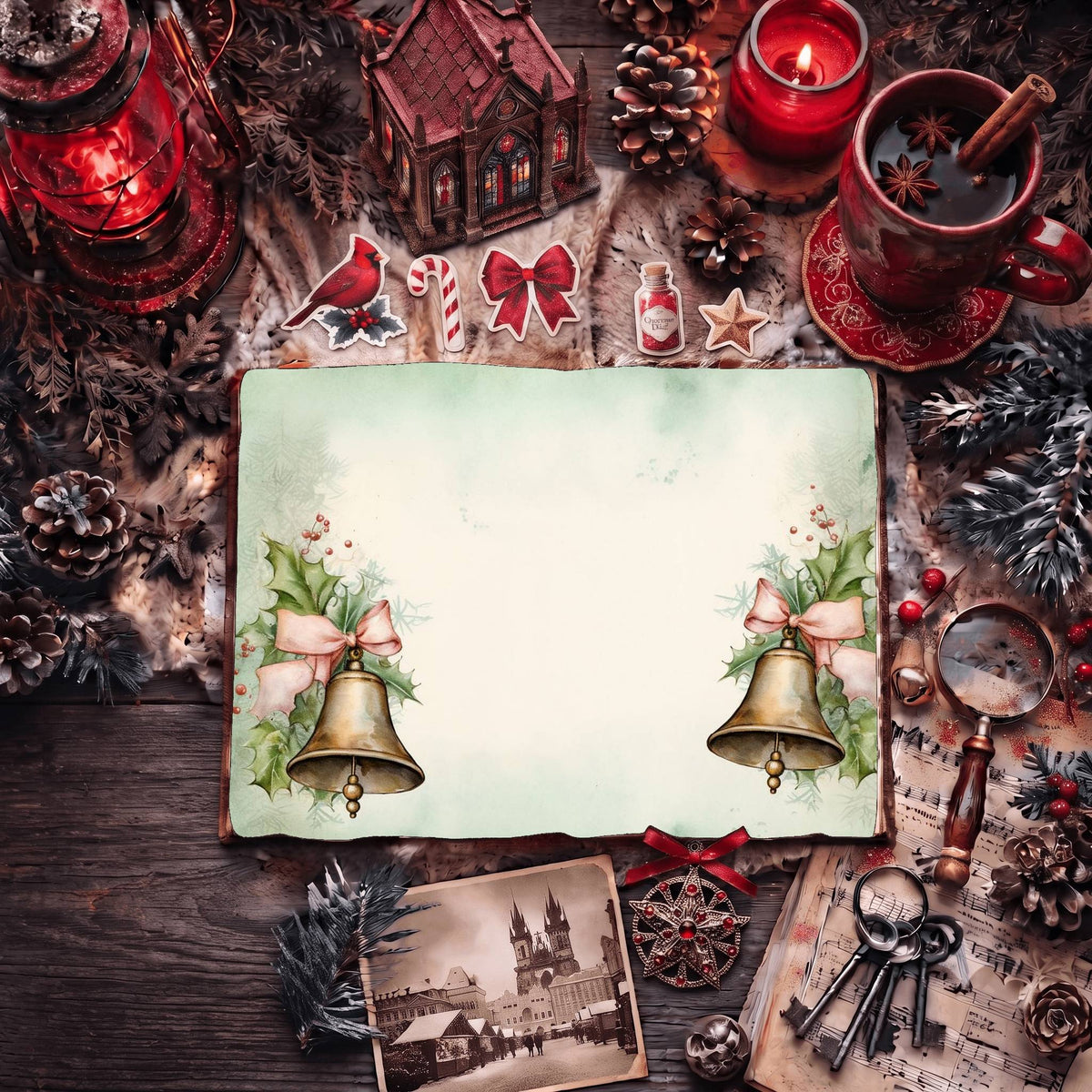 Christmas Jingle Bells Digital Papers