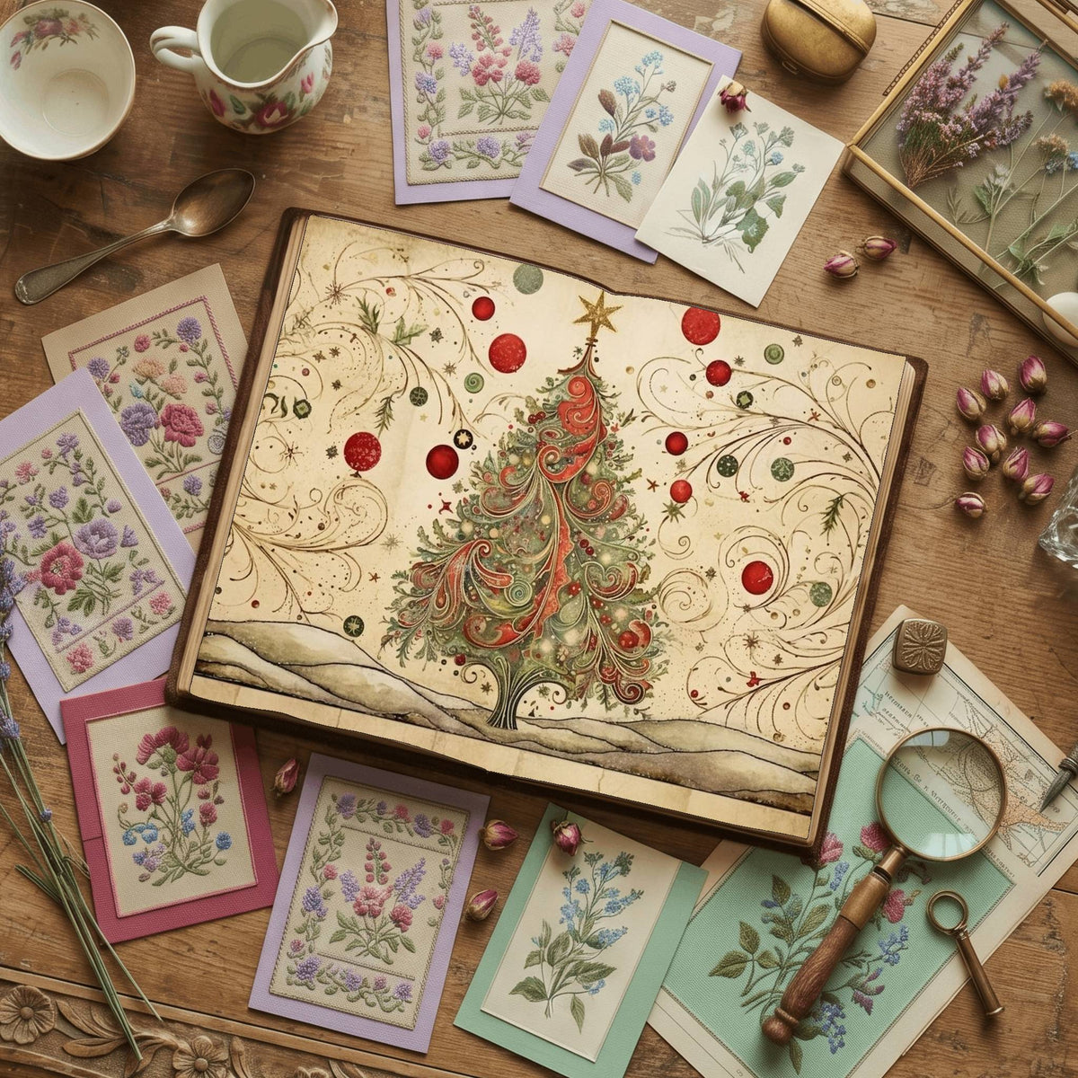 Christmas Trees Digital Papers