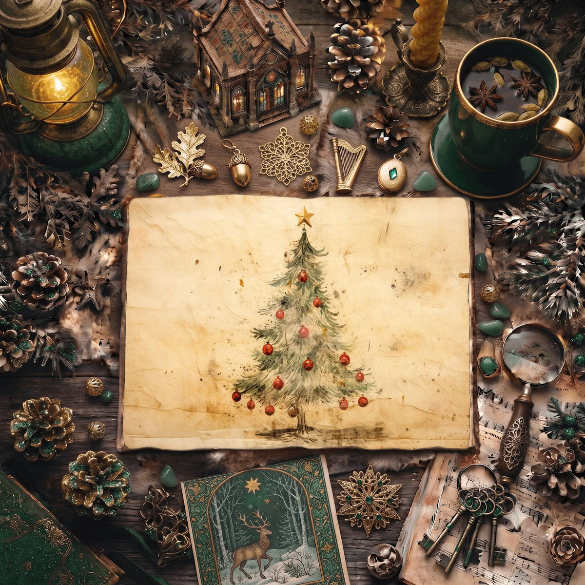 Christmas Trees Digital Papers