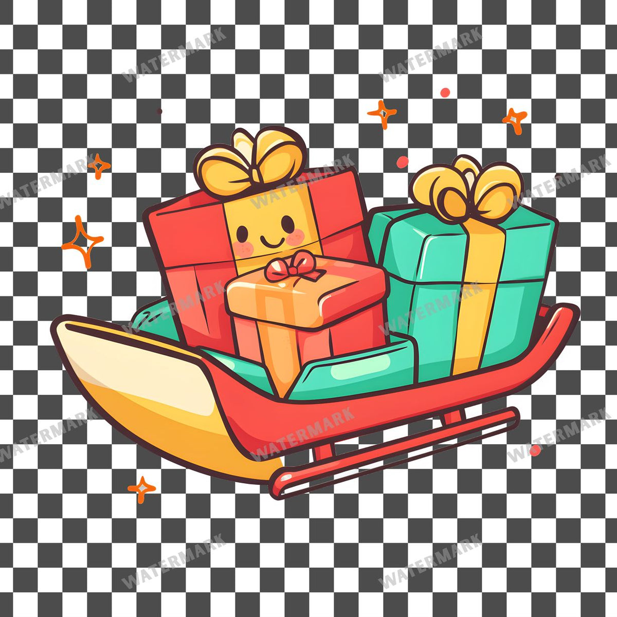 Christmas Kawaii Style Clipart Pngs