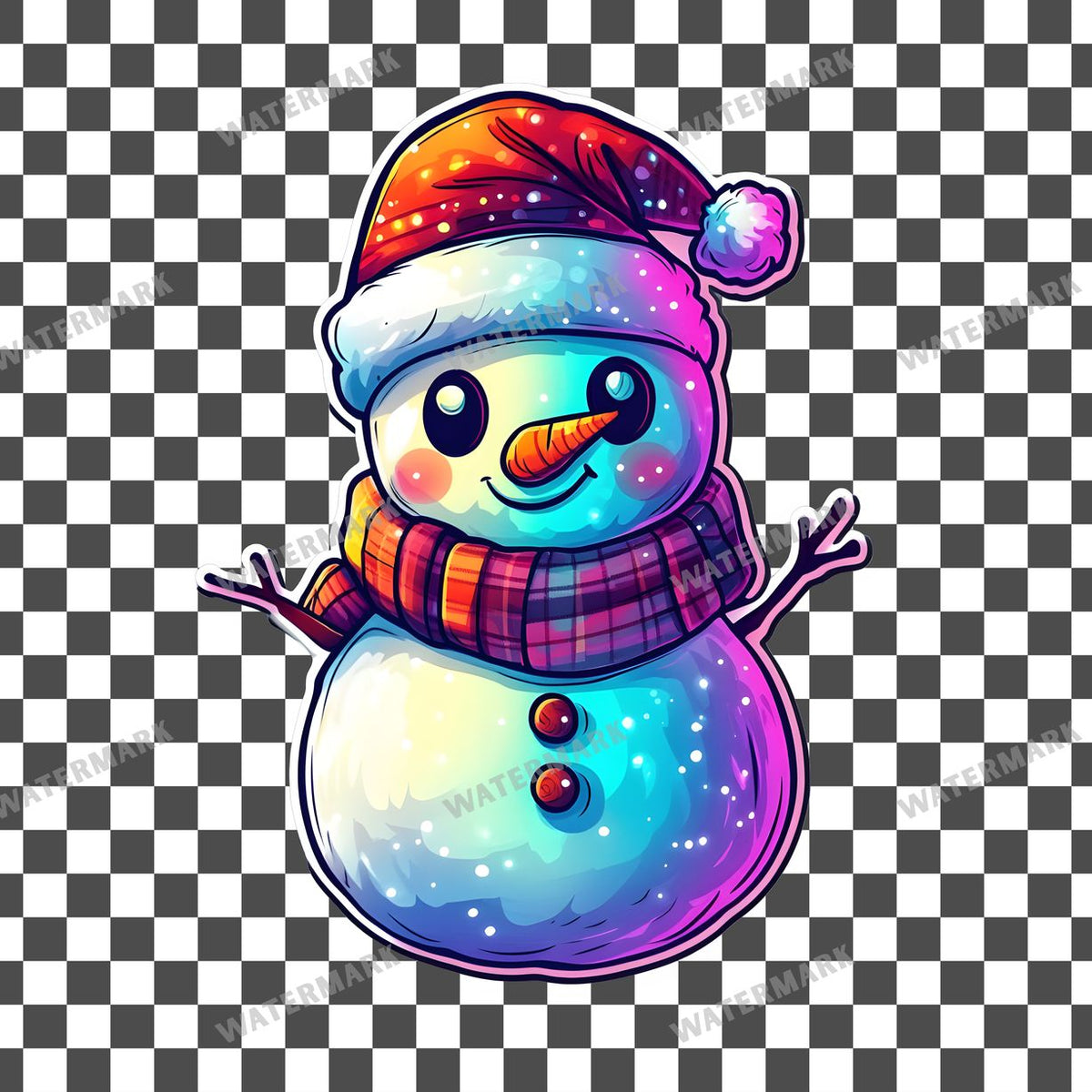 Christmas Kawaii Style Clipart Pngs