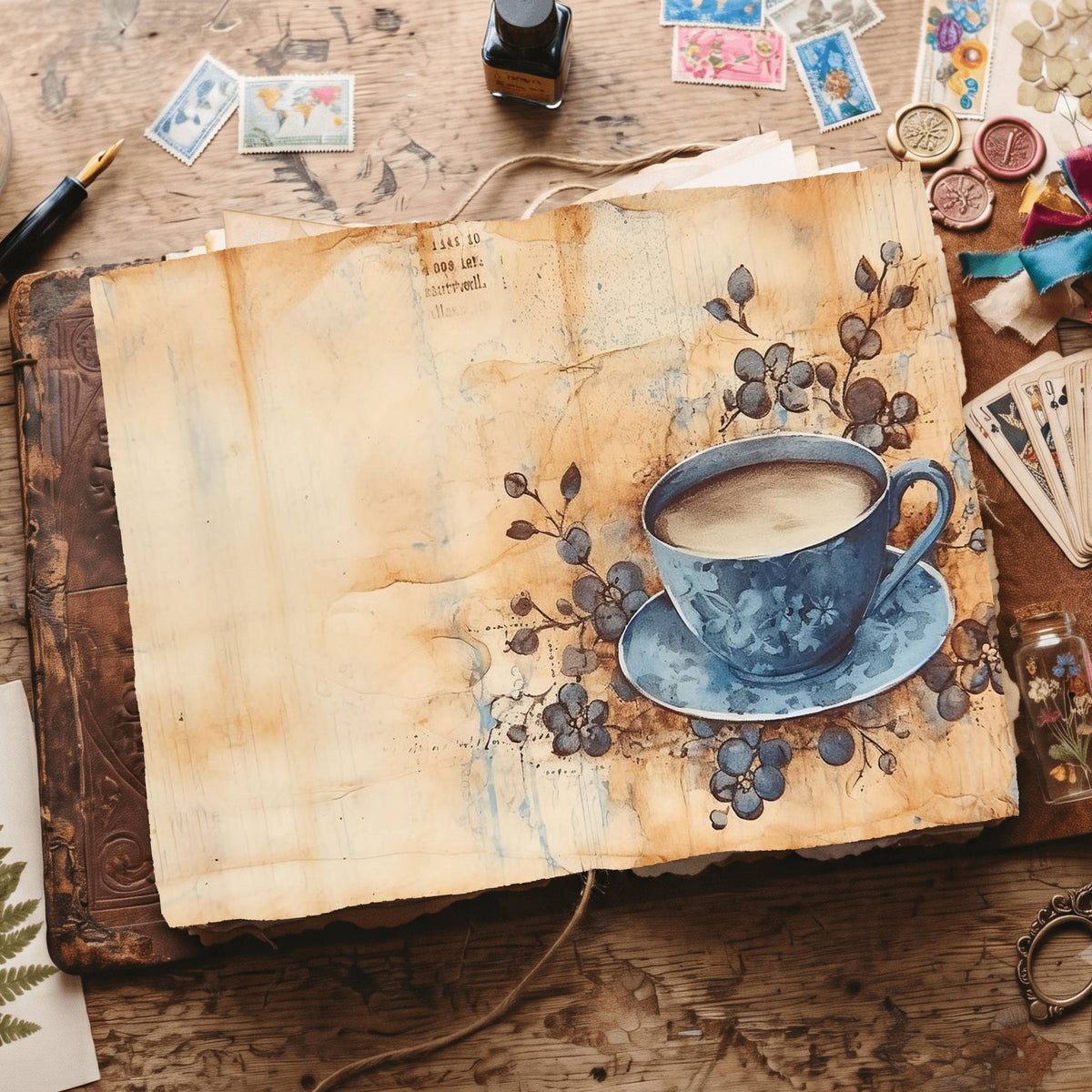 Coffee Cup Digital Papers