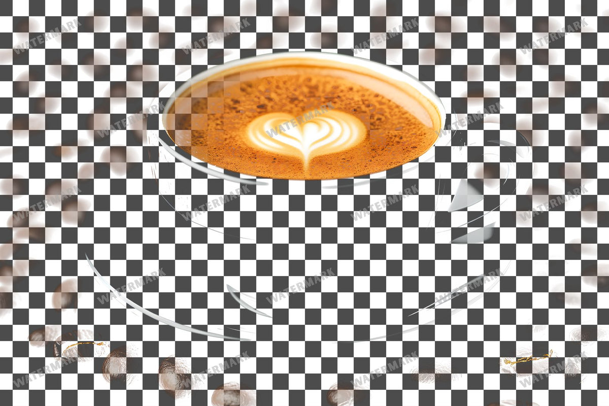Coffee Cup PNG overlay on a transparent checkered background, preview 7