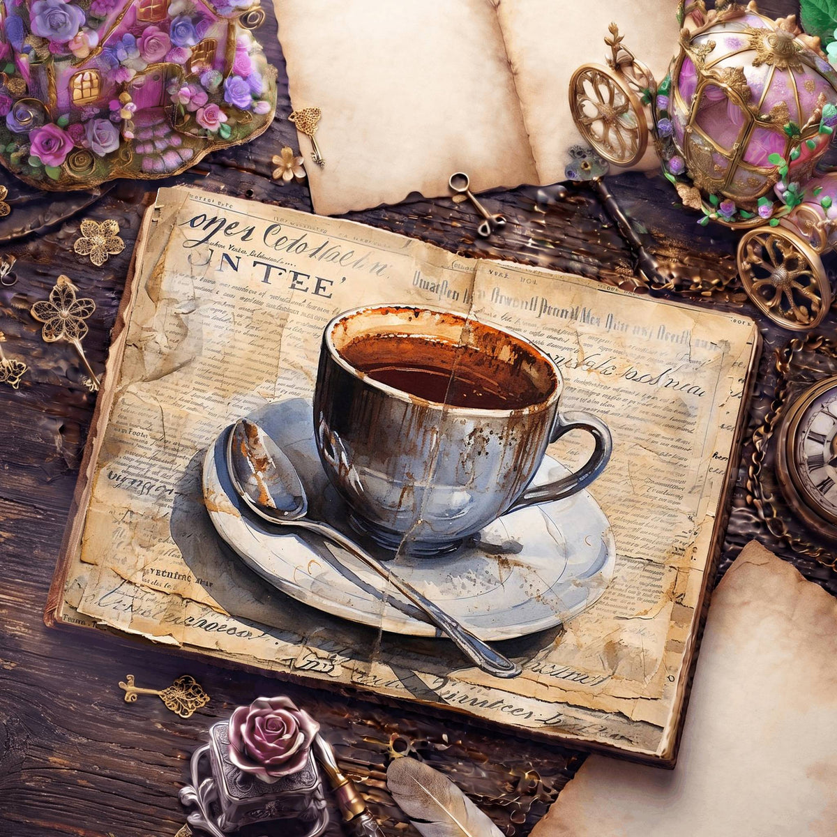 Coffee Cups Digital Papers