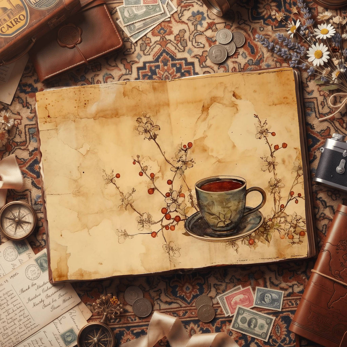 Coffee Cups Digital Papers