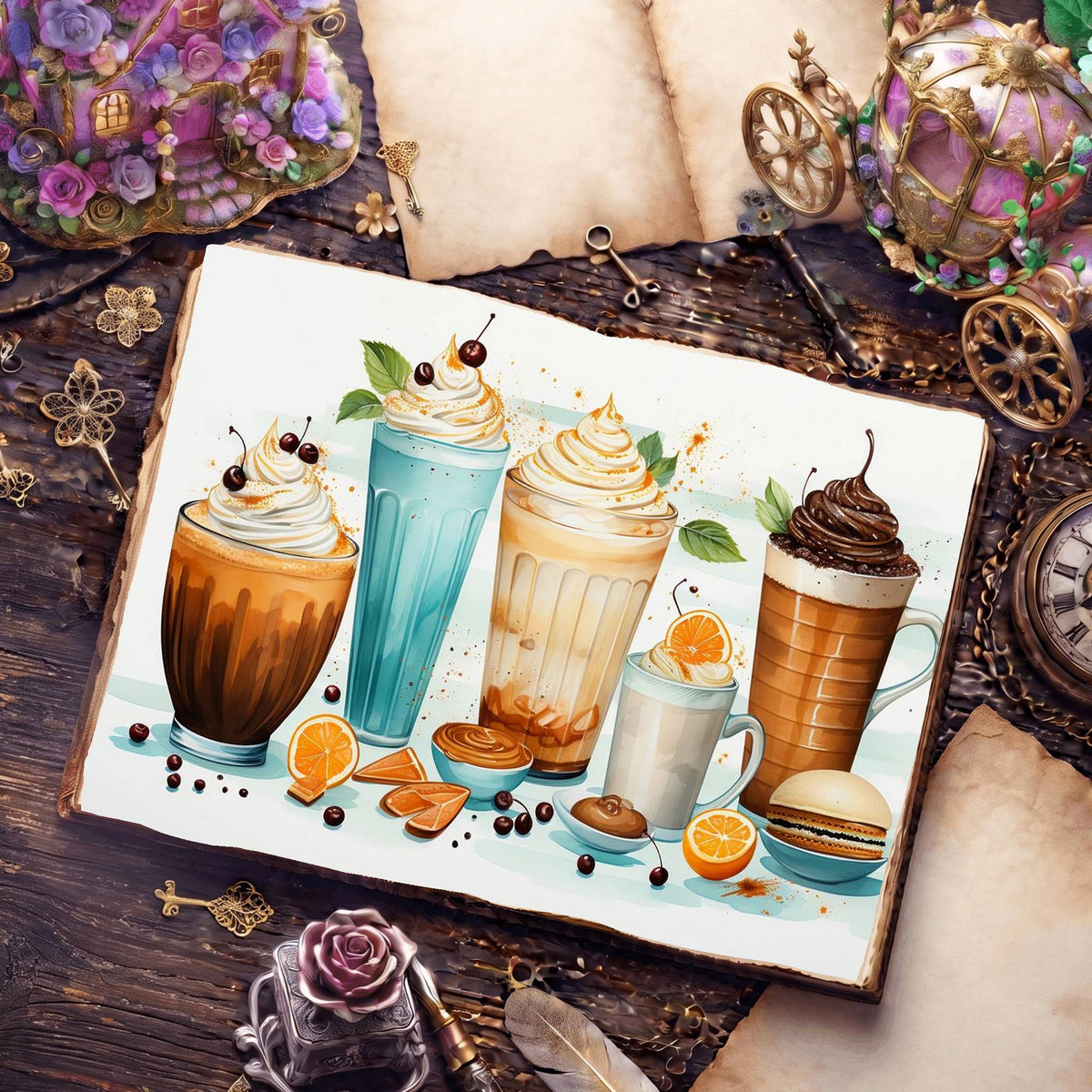 Coffee Shop Digital Papers