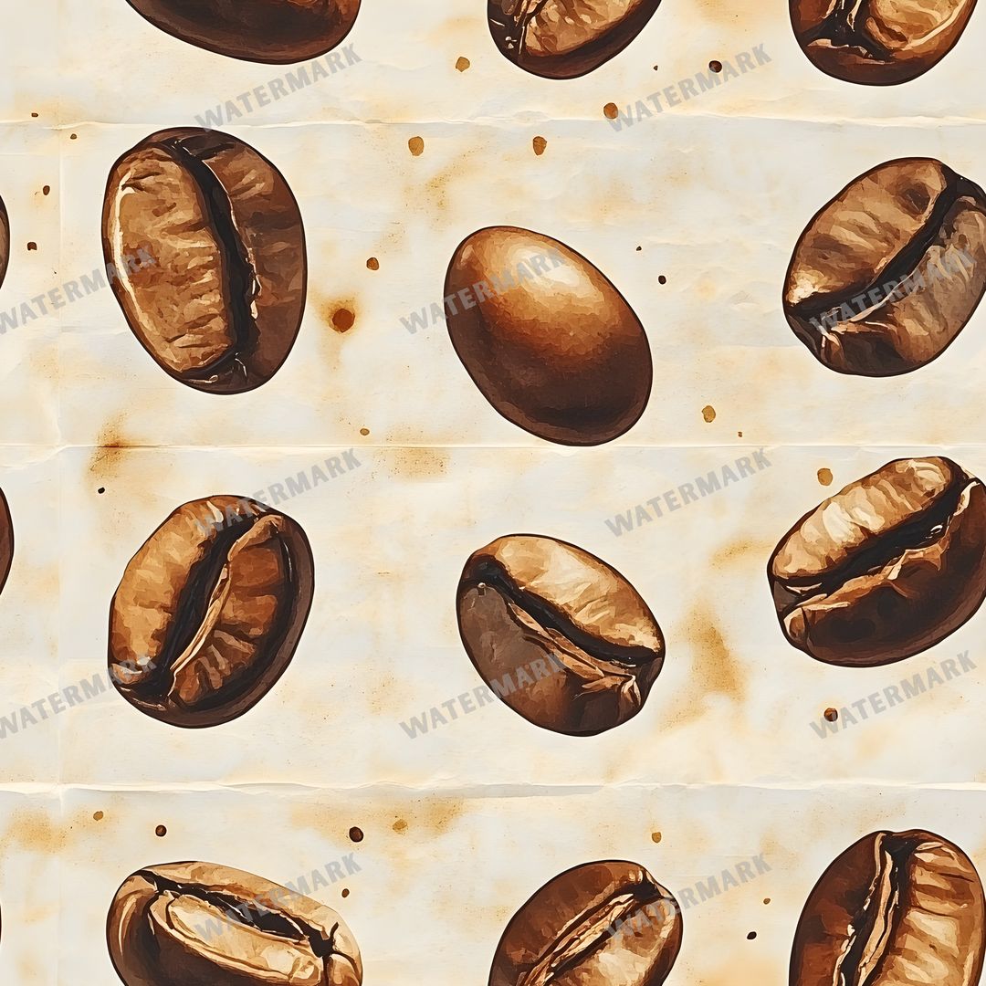 Coffee seamless pattern digital paper, repeating design 7