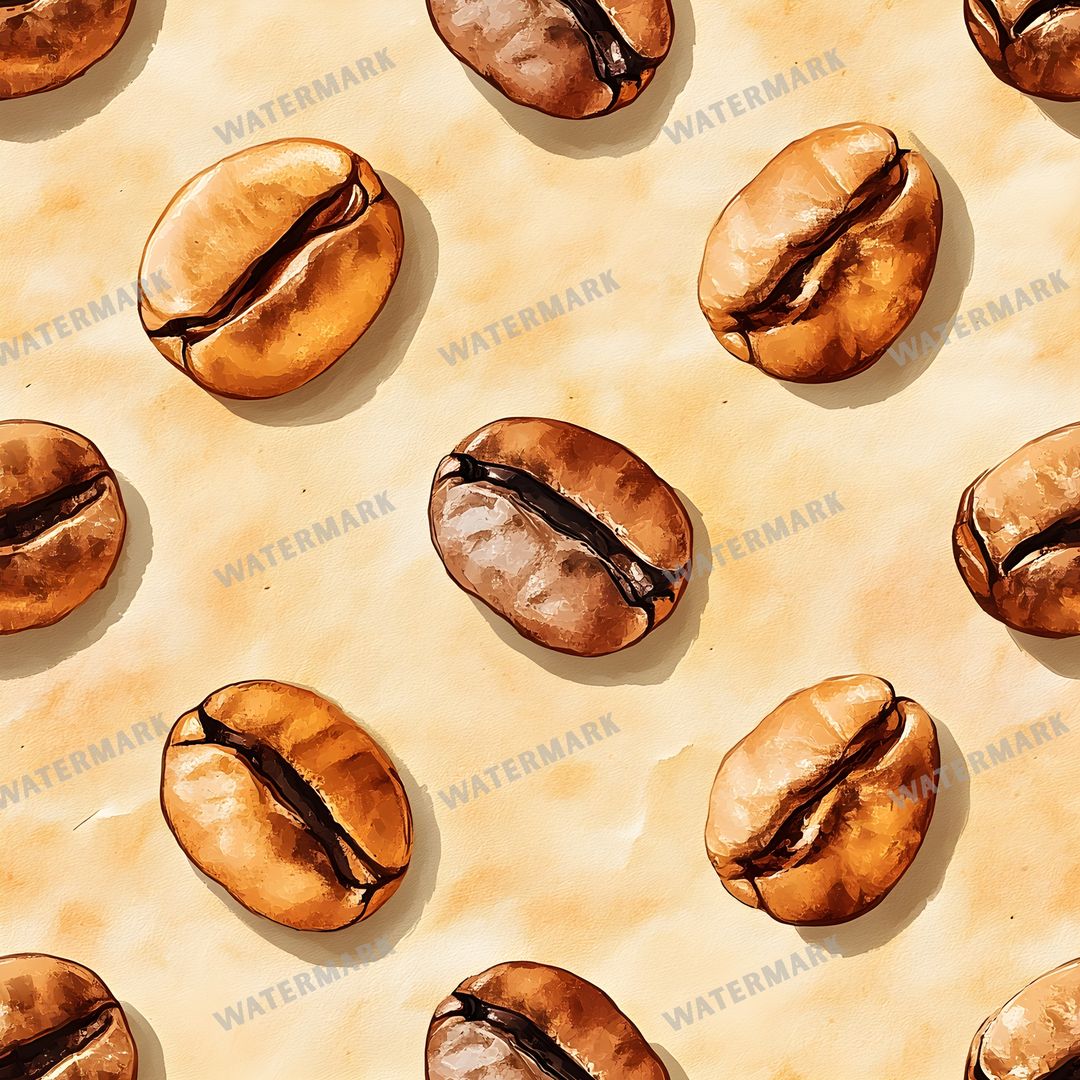 Coffee seamless pattern digital paper, repeating design 7