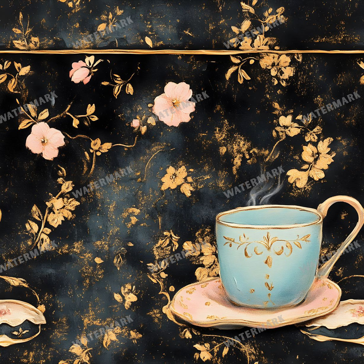 Coffee seamless pattern digital paper, repeating design 7