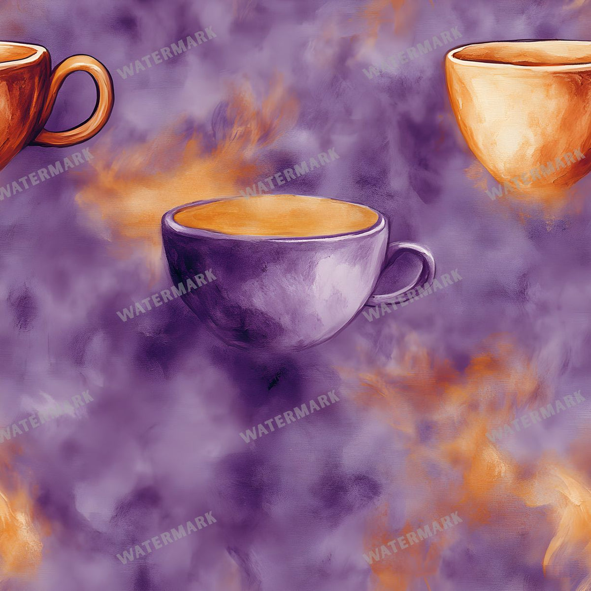 Coffee seamless pattern digital paper, repeating design 7