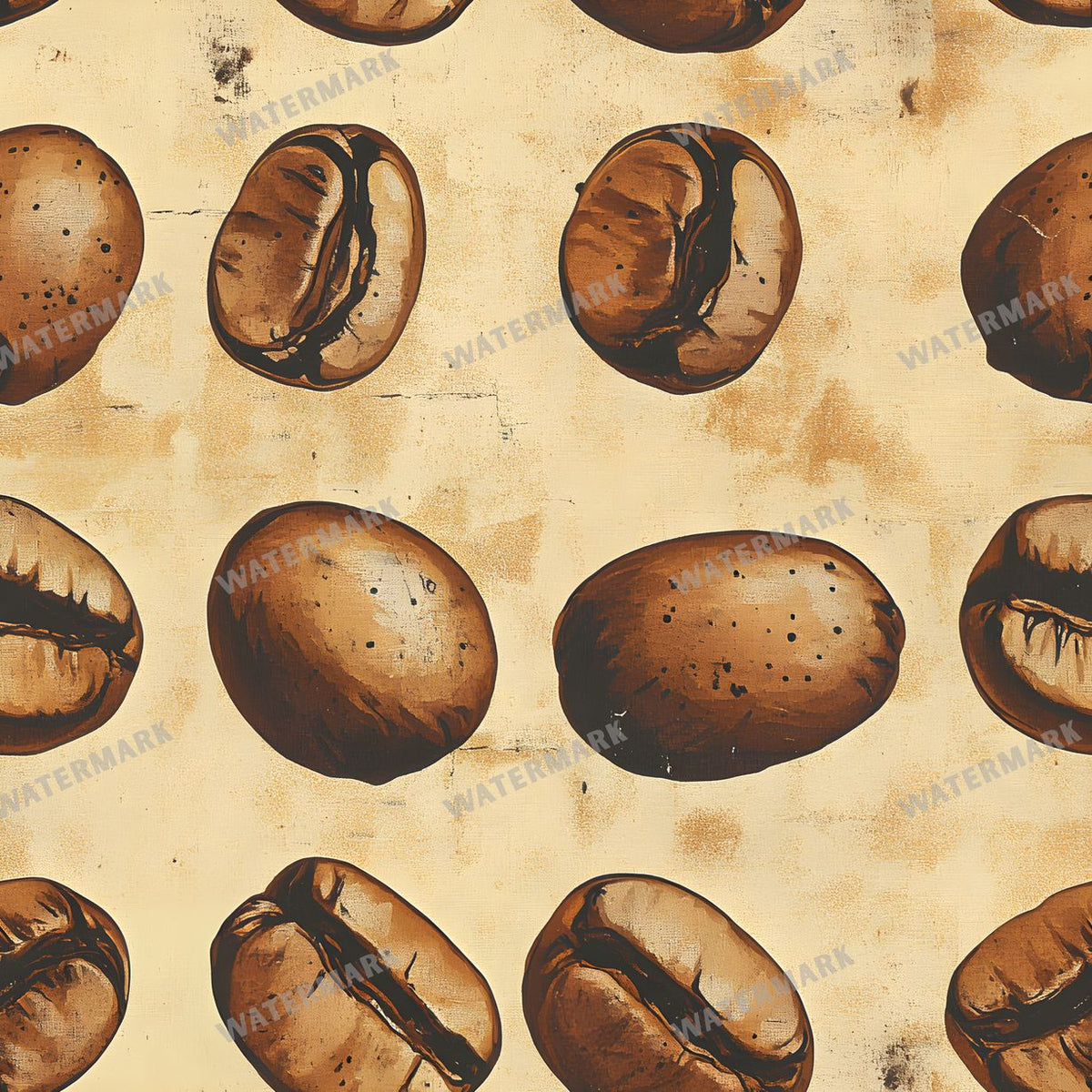 Coffee seamless pattern digital paper, repeating design 7
