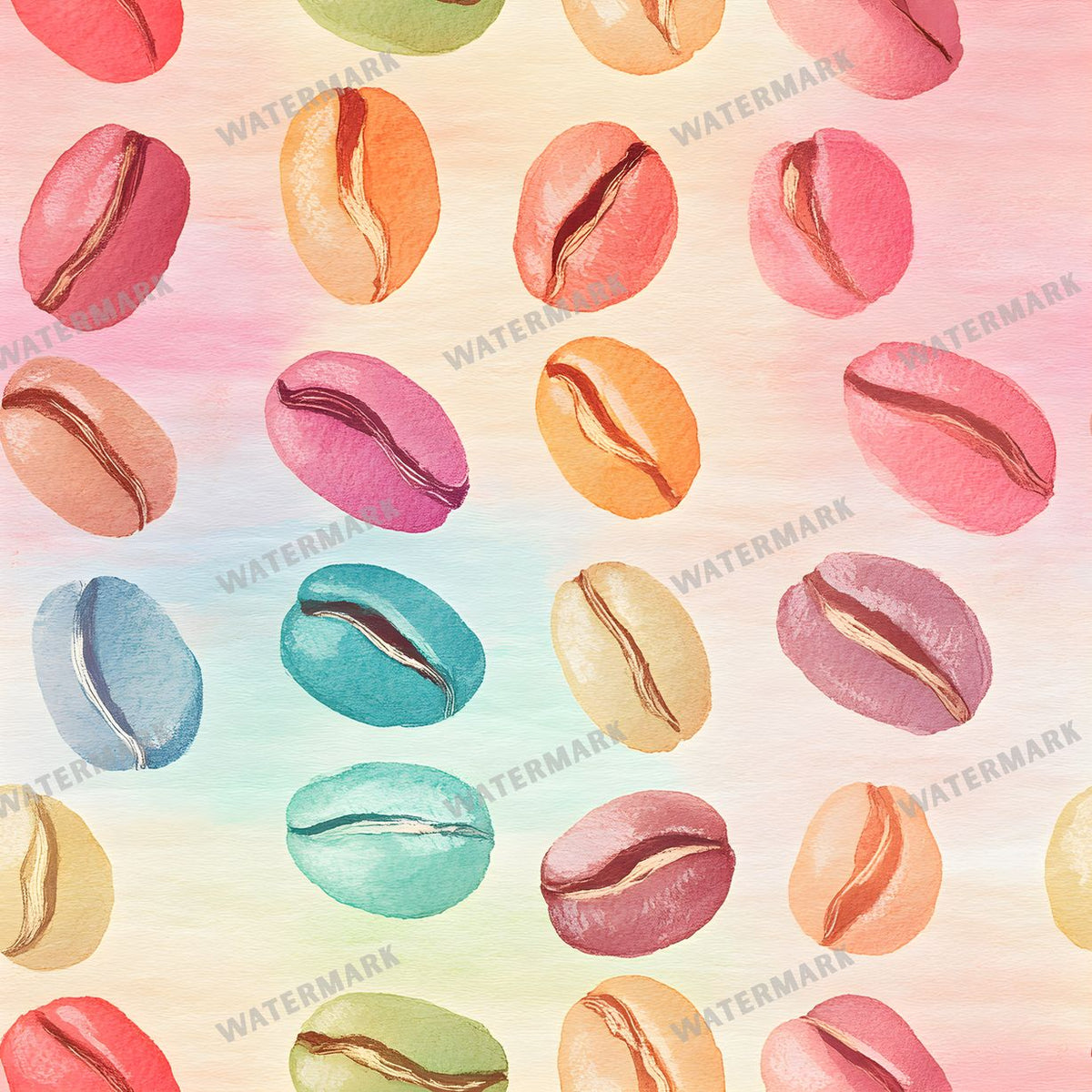 Coffee seamless pattern digital paper, repeating design 7