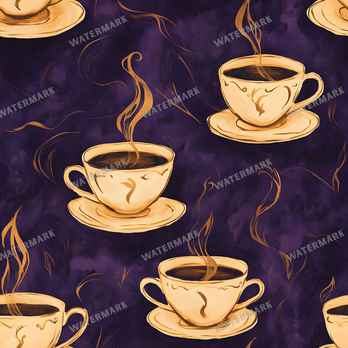 Coffee seamless pattern digital paper, repeating design 7