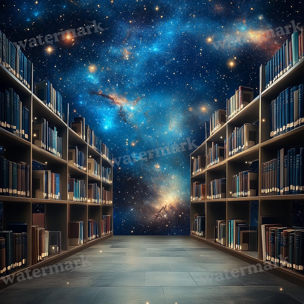 Cosmic Library Backdrop Images