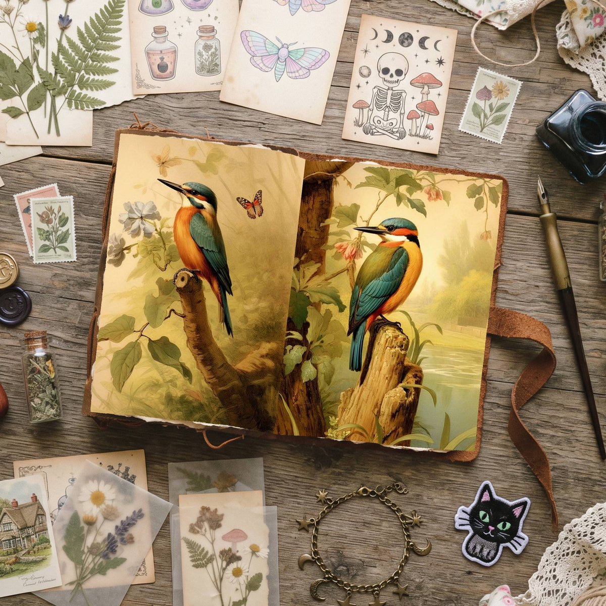 Countryside Birds Digital Papers