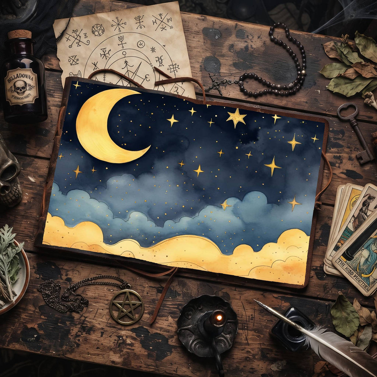 Crescent Moon Digital Papers