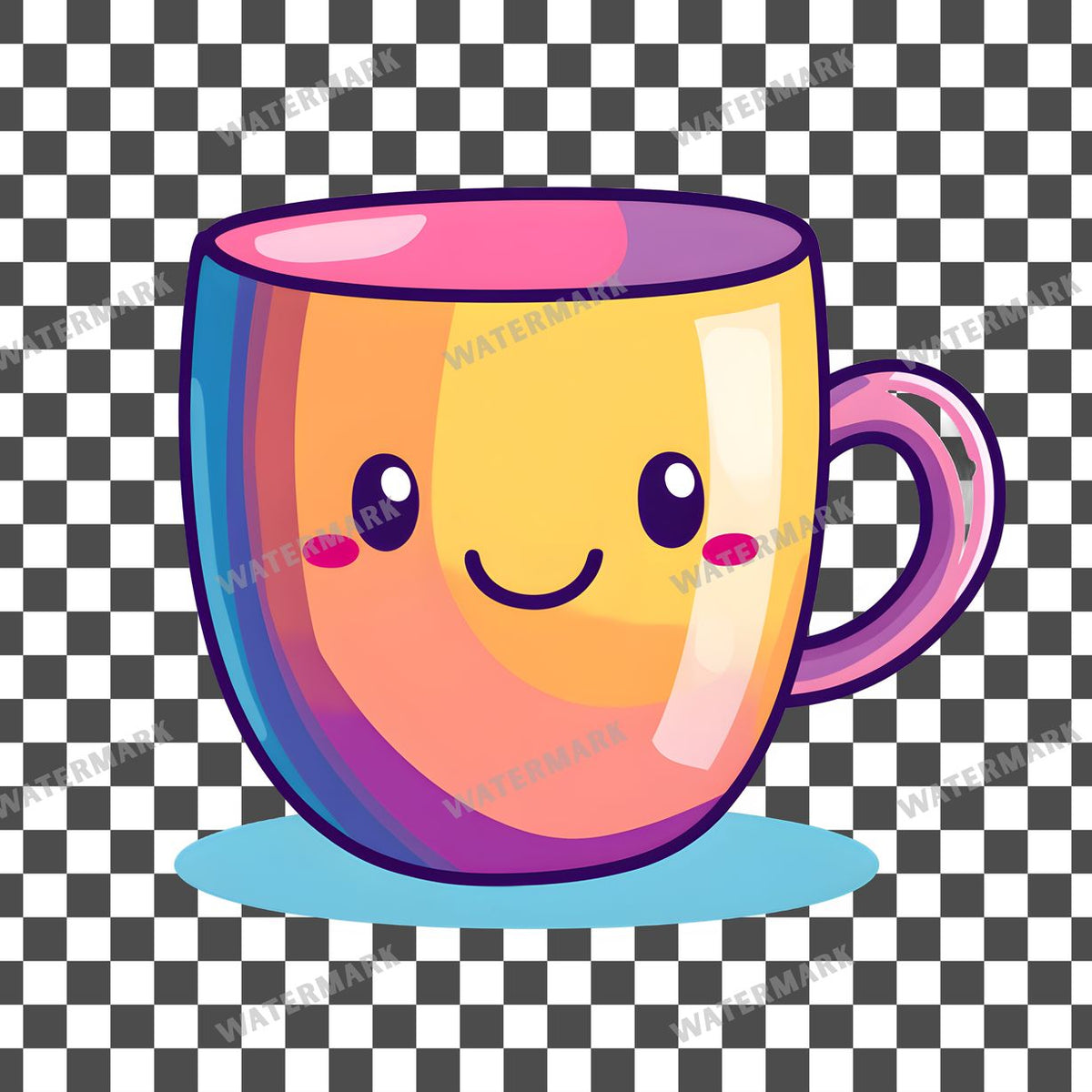 Cup Kawaii Style Clipart Pngs