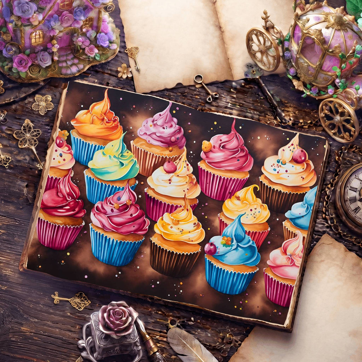 Cupcakes Digital Papers