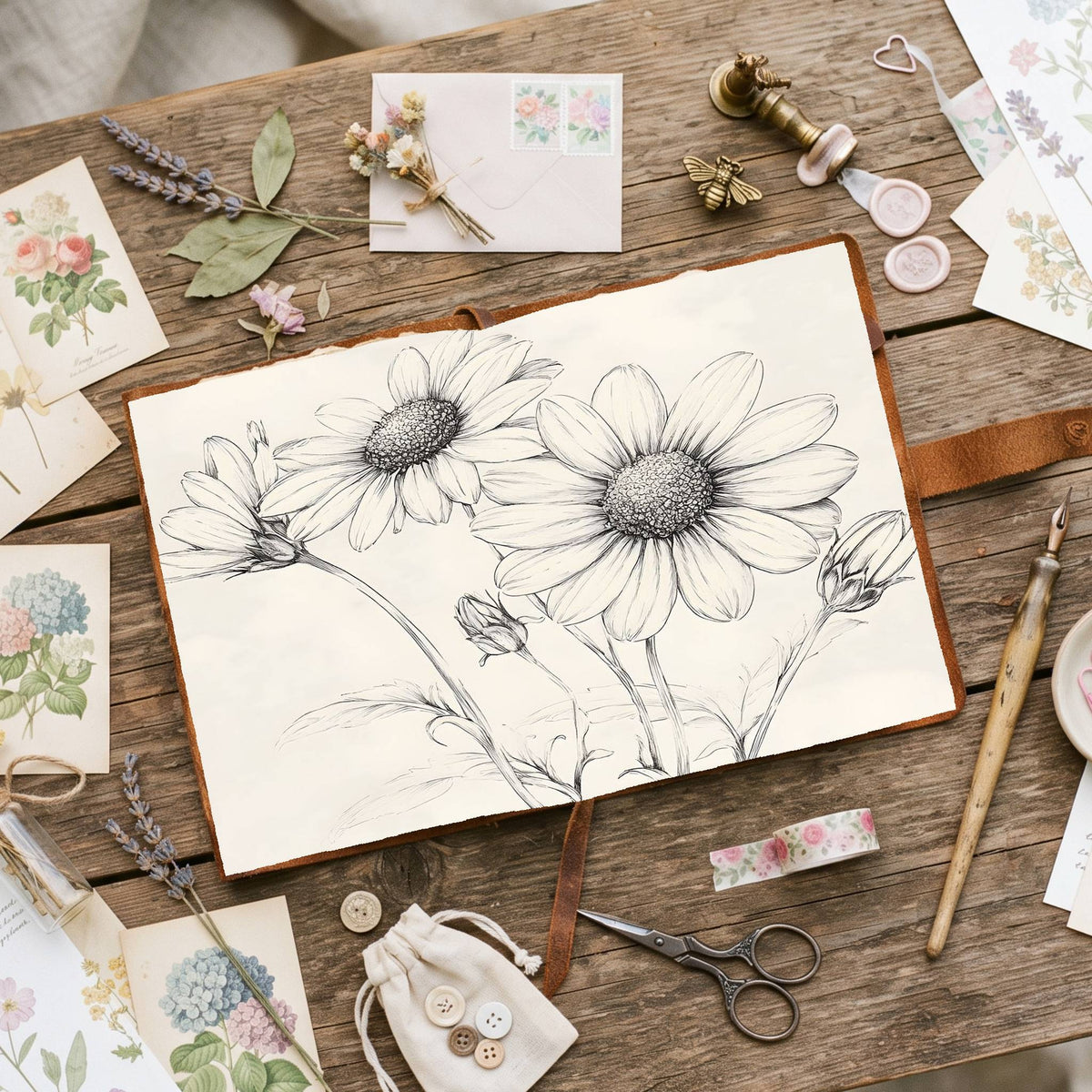 Daisies Digital Papers