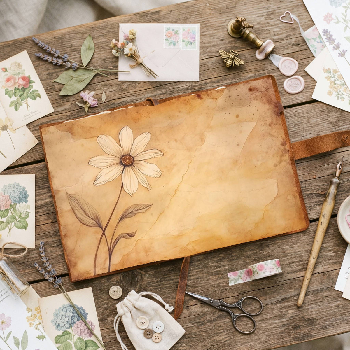 Decaying Daisy Digital Papers