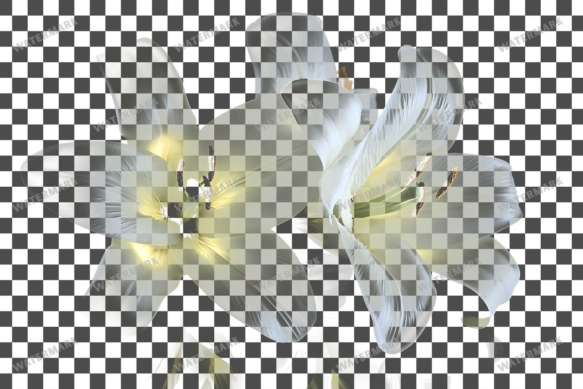 Easter Lilies Transparent Overlay Pngs