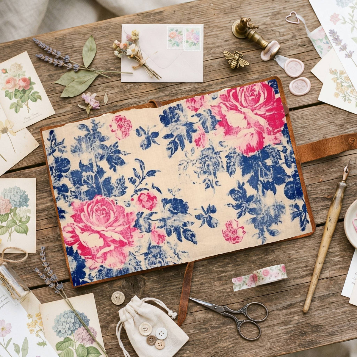 Faded Pink Roses Digital Papers