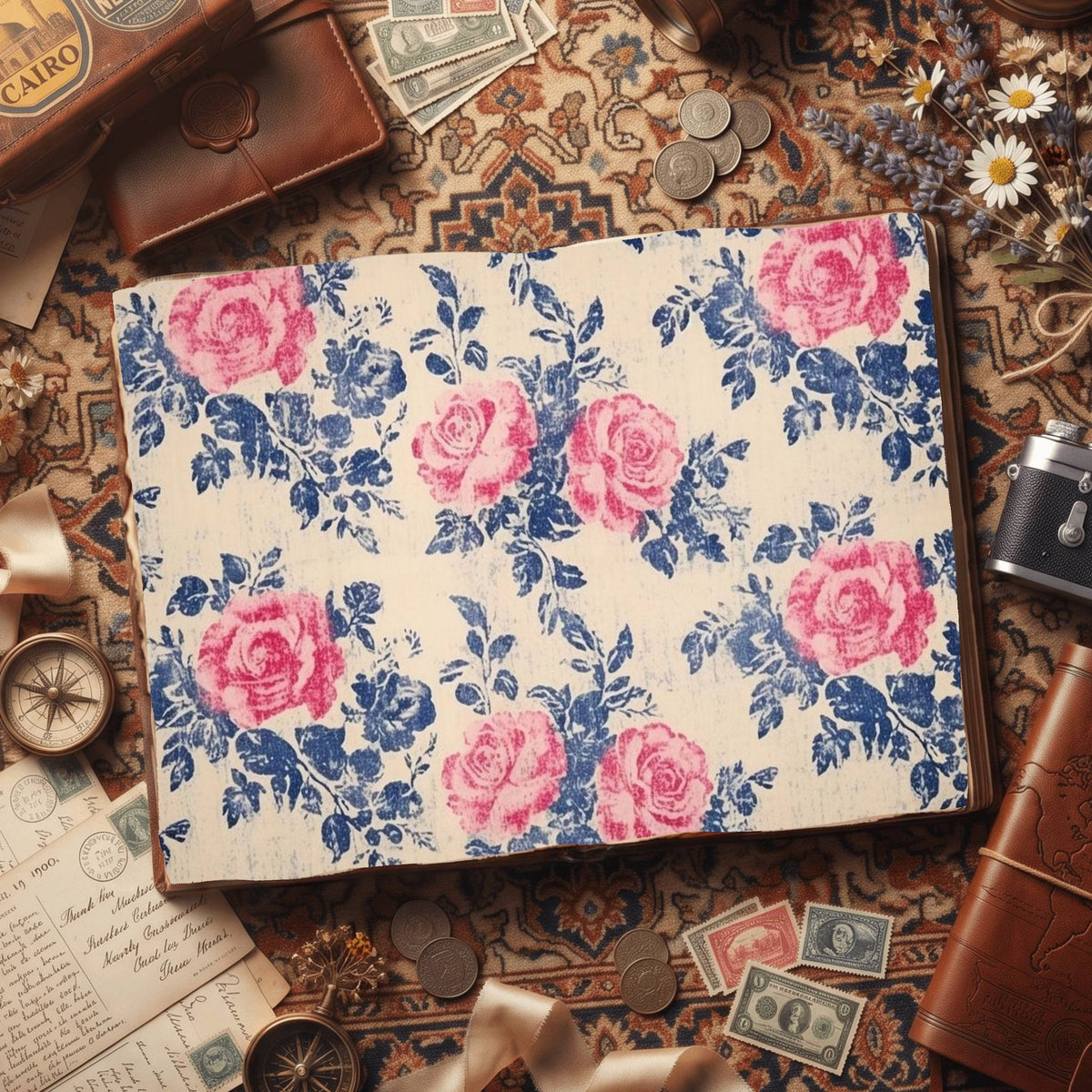 Faded Rose Digital Papers