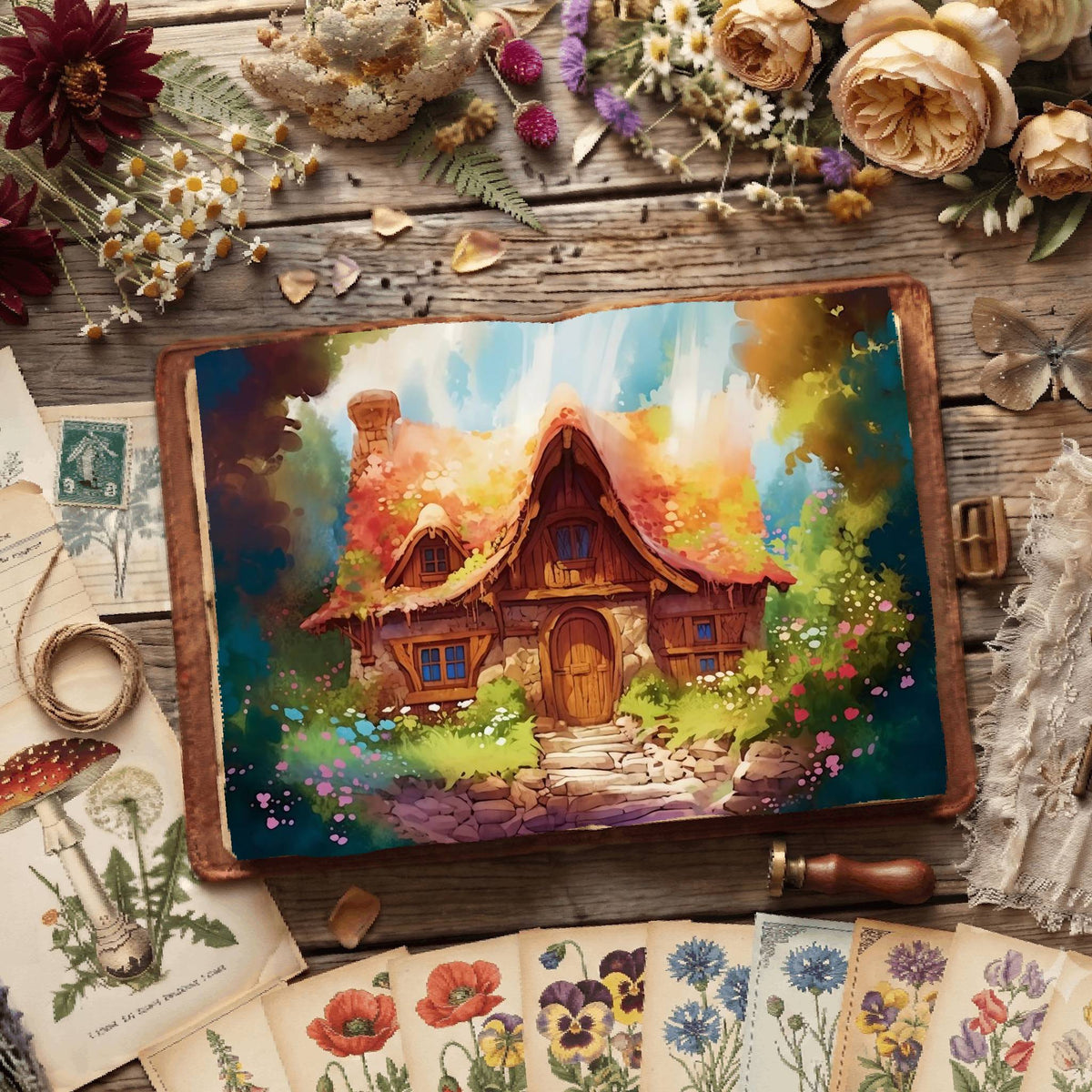 Fairy Cottage Digital Papers
