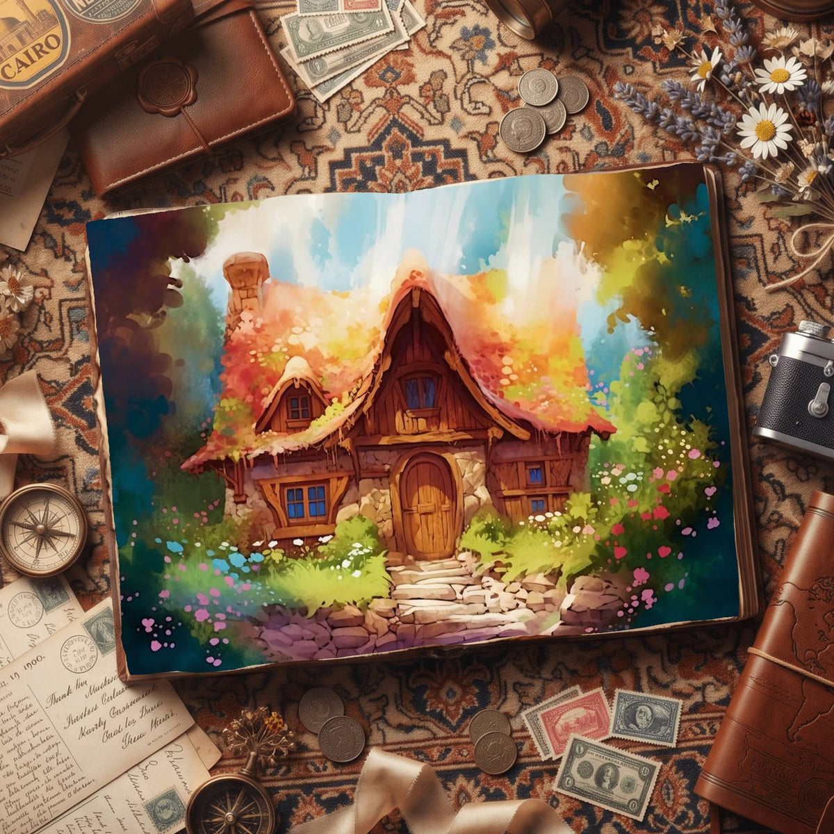 Fairy Cottages Digital Papers