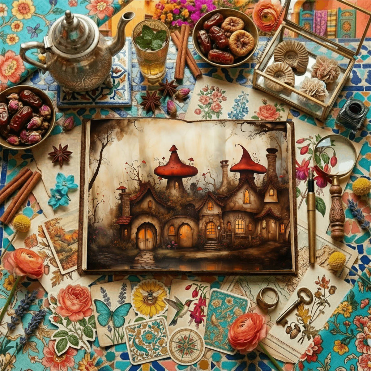 Fairy Houses Digital Papers