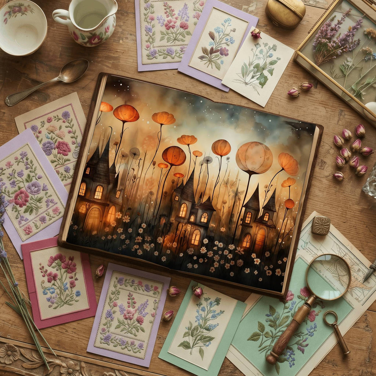 Fairy Village Digital Papers