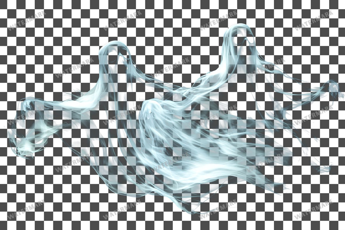 Floating Ghosts Transparent Overlay Pngs