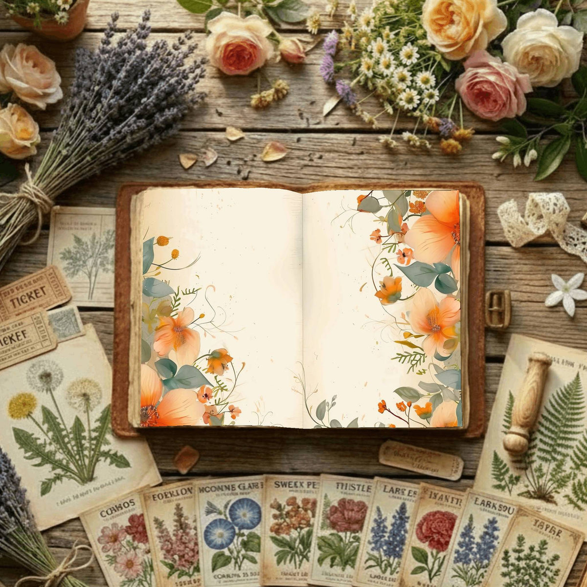 Floral Digital Papers