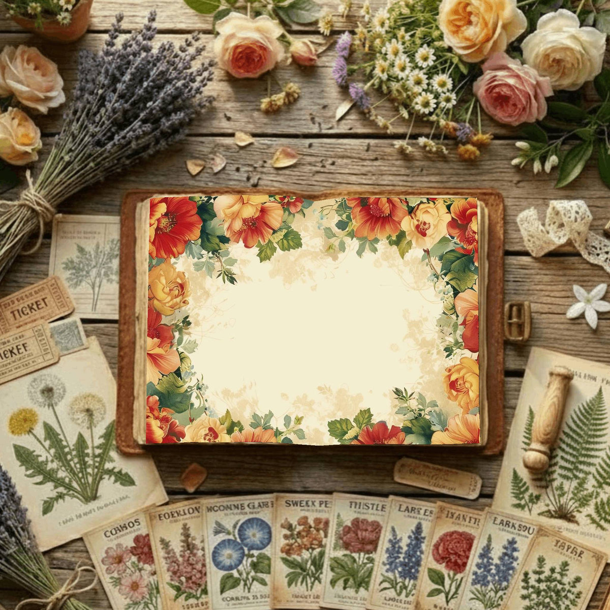 Floral Digital Papers