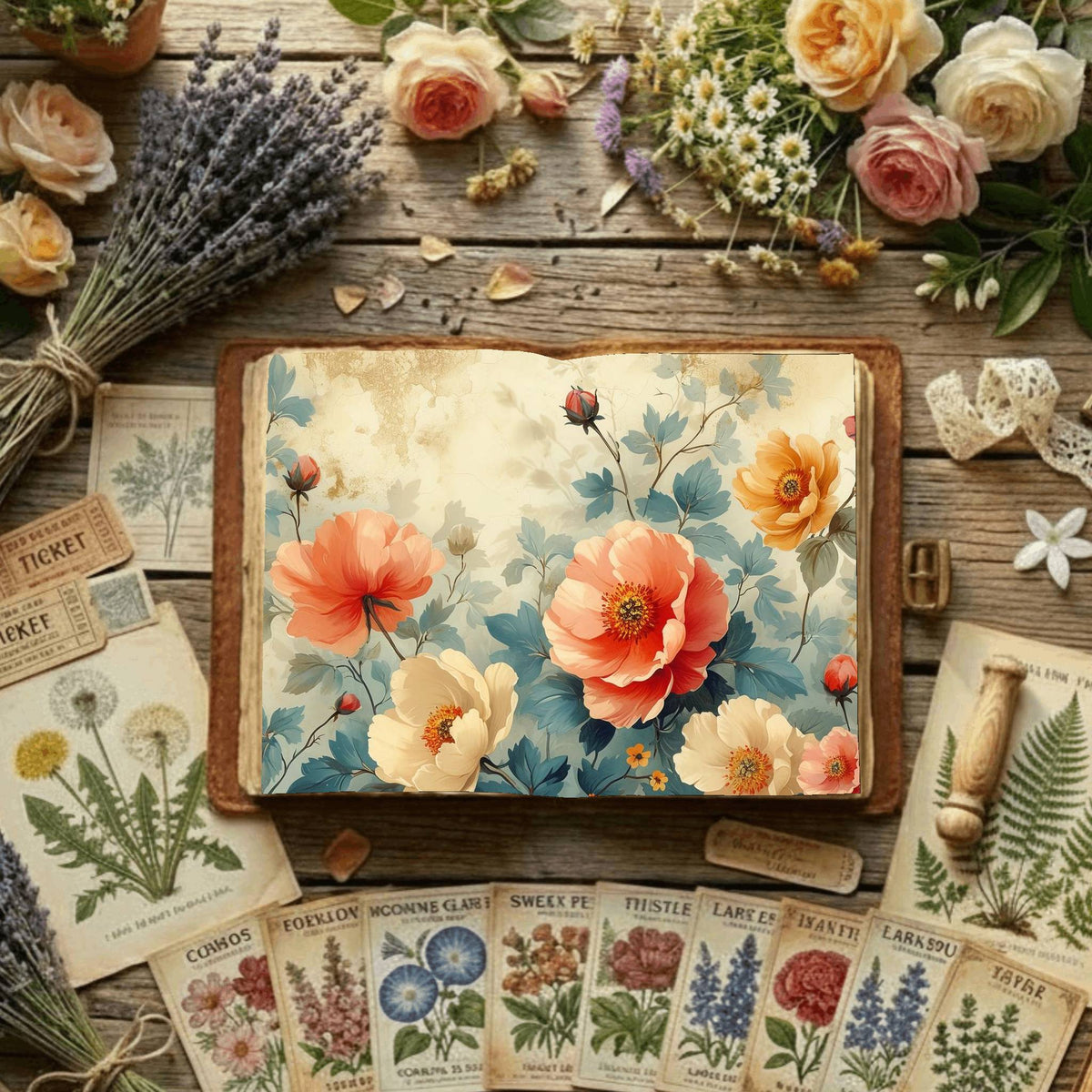 Floral Digital Papers