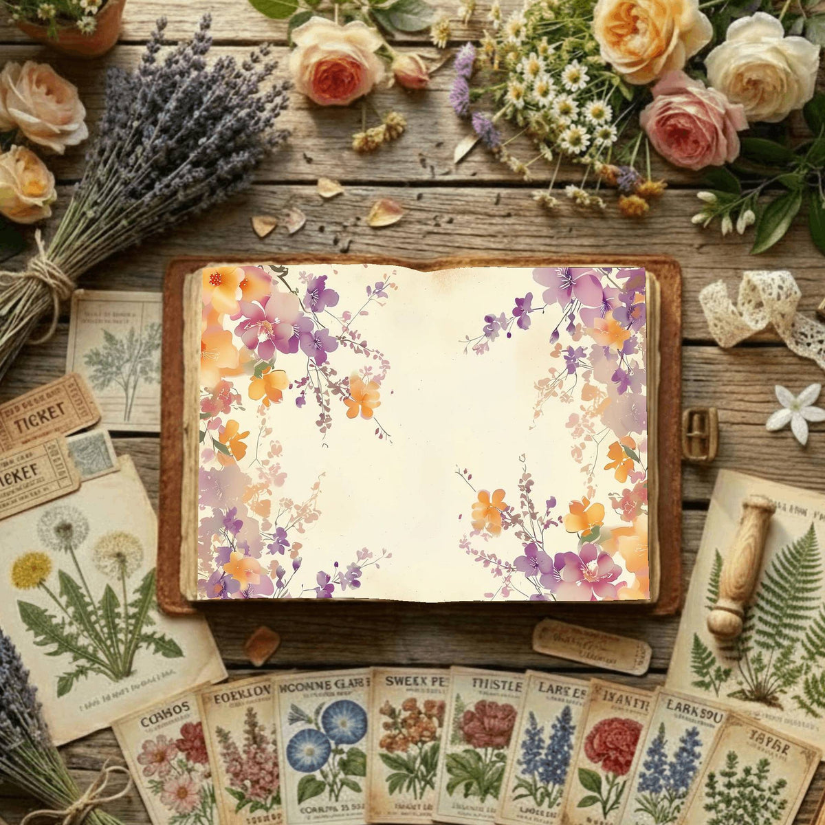 Floral Digital Papers