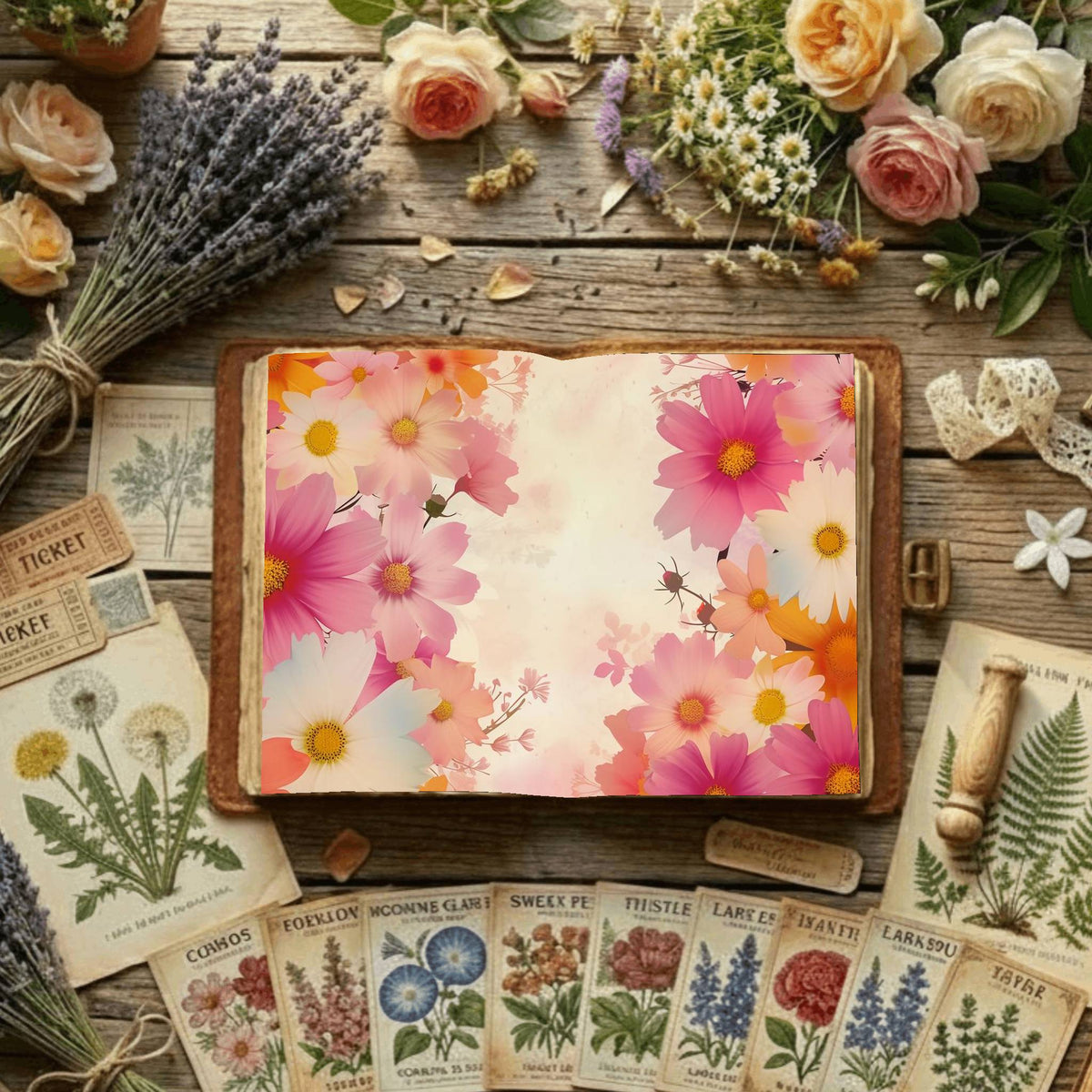 Floral Digital Papers