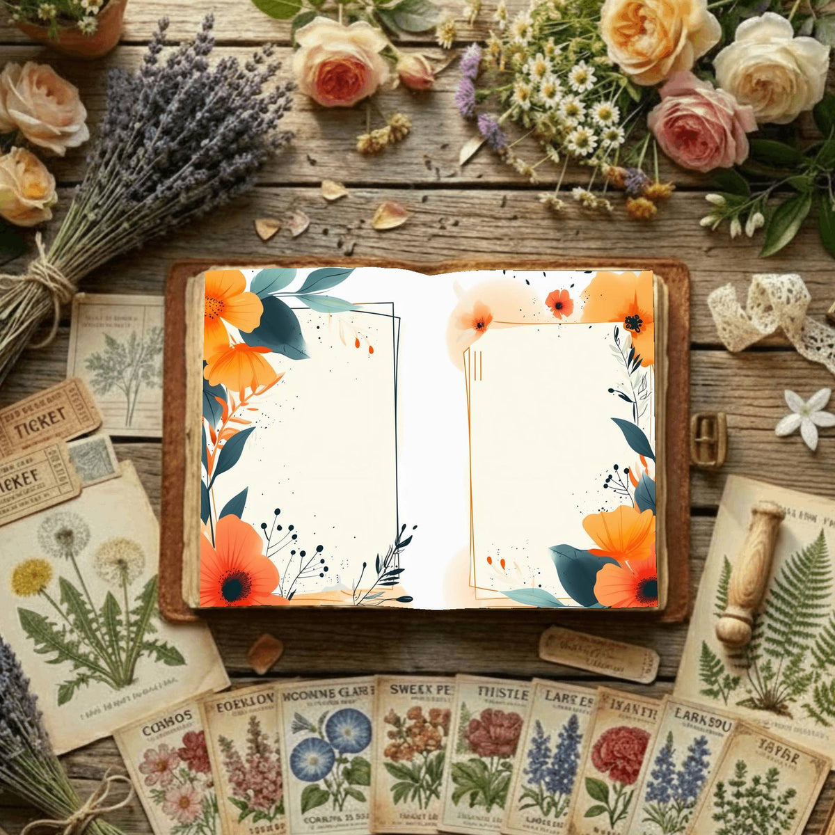 Floral Digital Papers