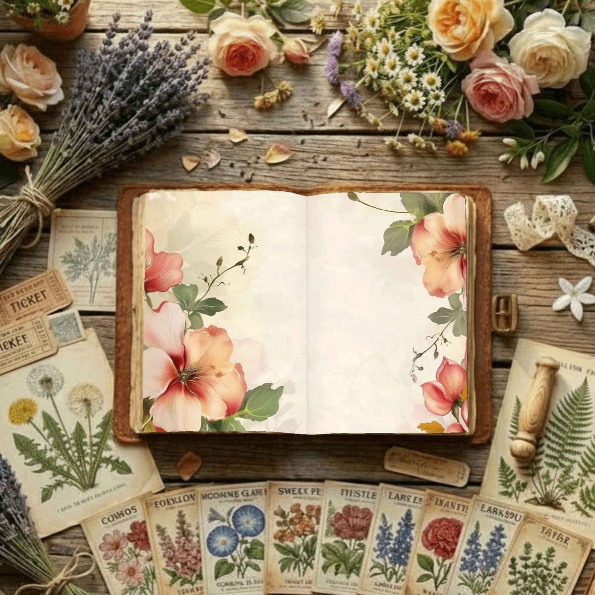 Floral Digital Papers