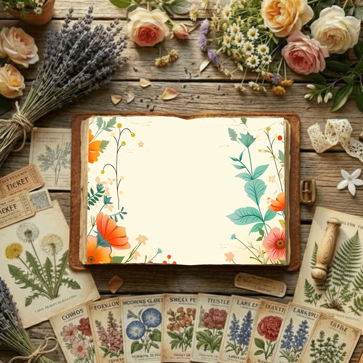 Floral Digital Papers