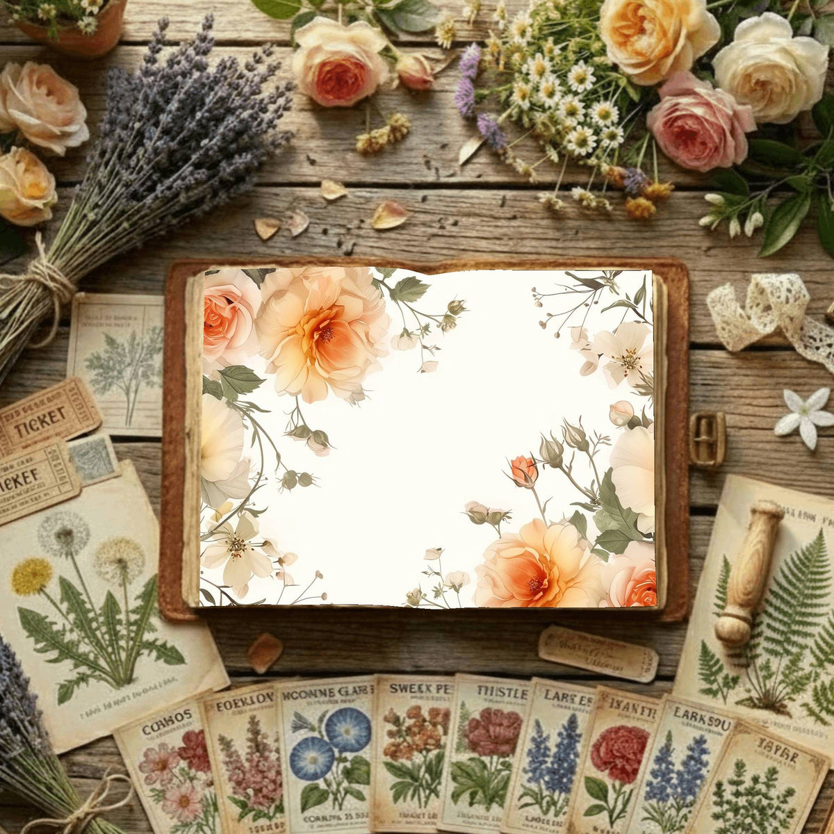 Floral Digital Papers