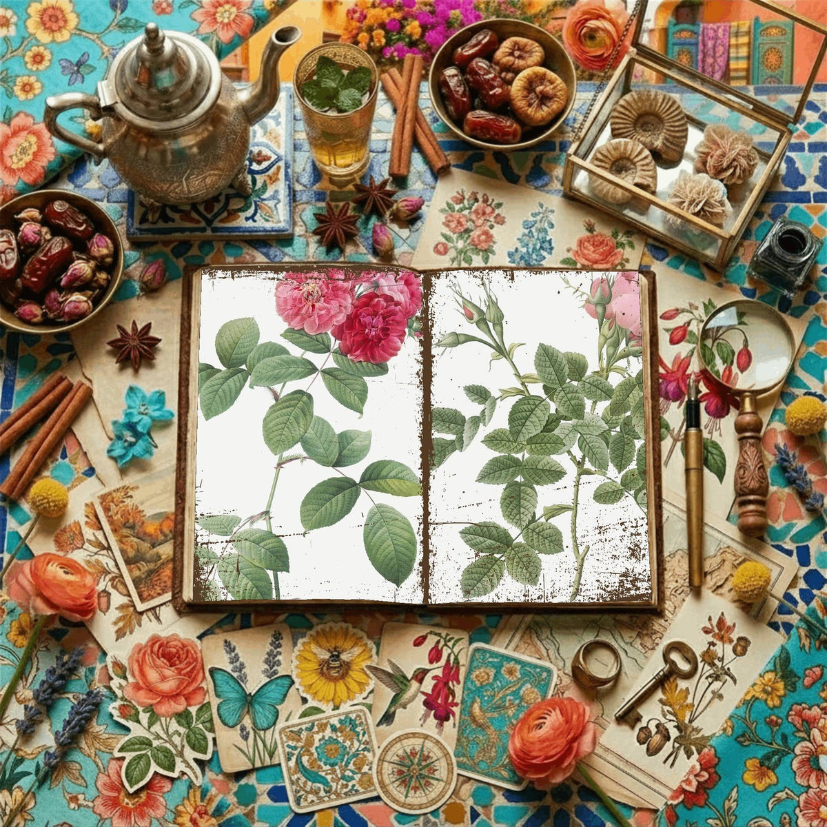 Floral Illustrations Digital Papers