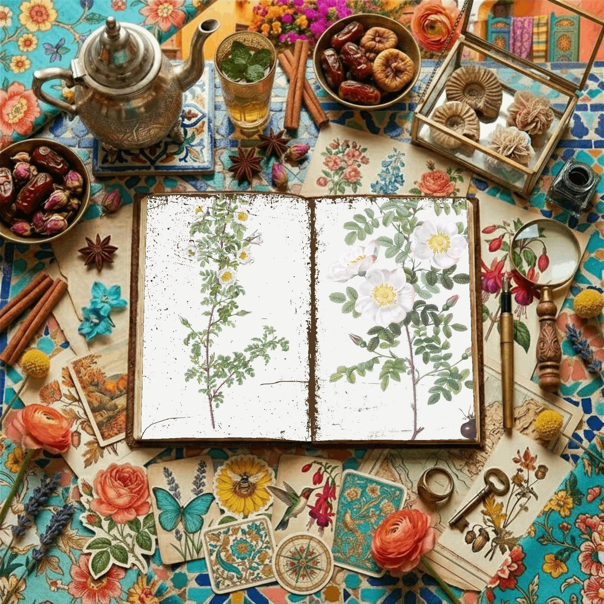 Floral Illustrations Digital Papers