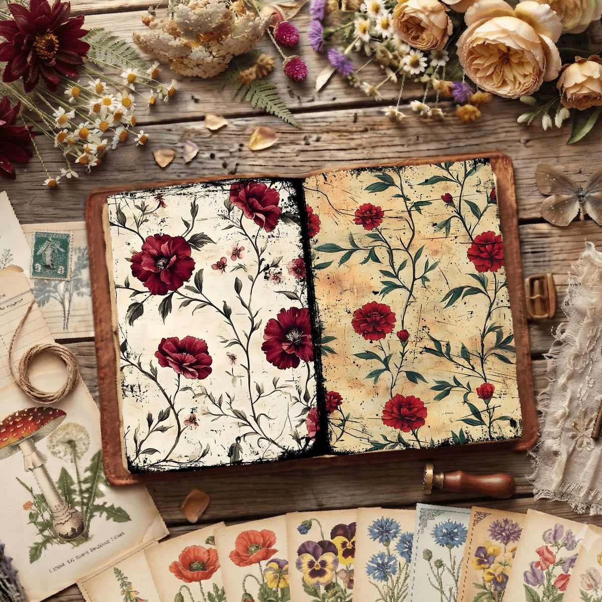 Floral Digital Papers