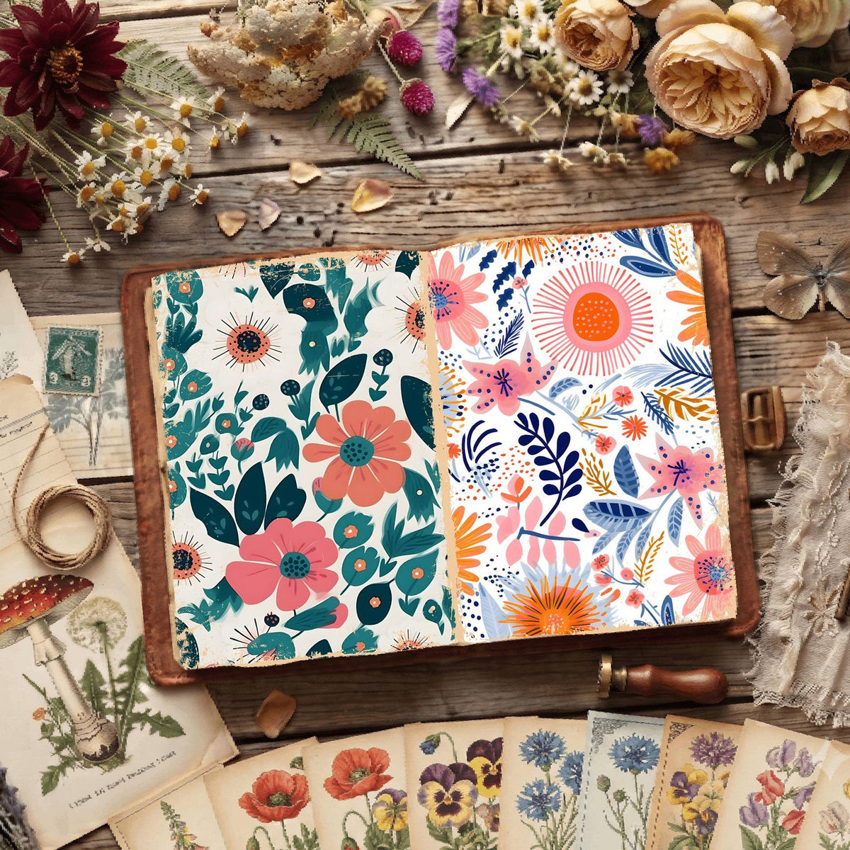 Floral Digital Papers